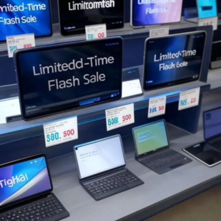 Dynamiczna grafika wyprzedaży i specjalnych ofert w sklepie z elektroniką